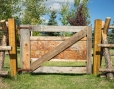 wooden fence gate
