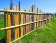 metal and wood fencing
